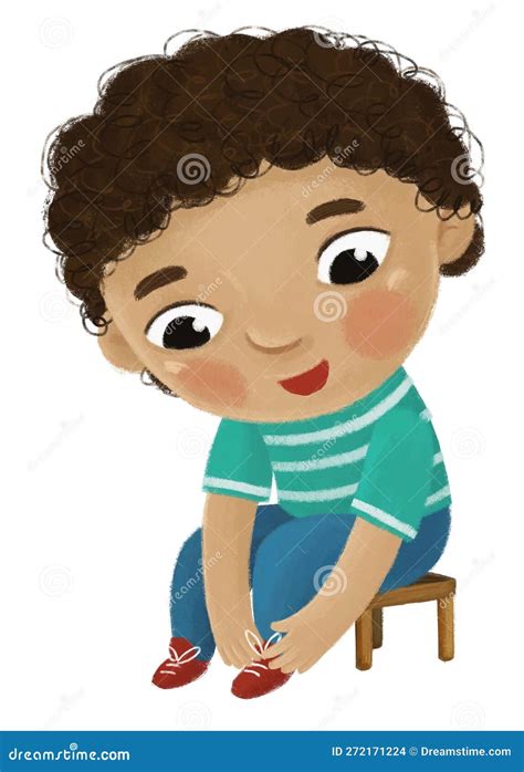 Bambino che indossa scarpe nuove e sorride