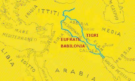 mappa della mesopotamia tra il tigri e l'eufrate