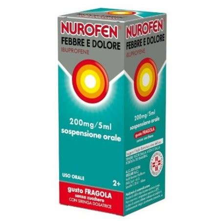 Flacone di Nurofen Febbre e Dolore Bambini con siringa dosatrice