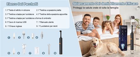 schema grafico dei passaggi per la pulizia e sbiancamento di accessori in plastica