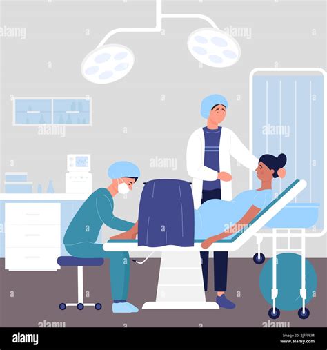 illustrazione di un ambiente ostetrico moderno che combina tecnologia di monitoraggio e accoglienza della partoriente