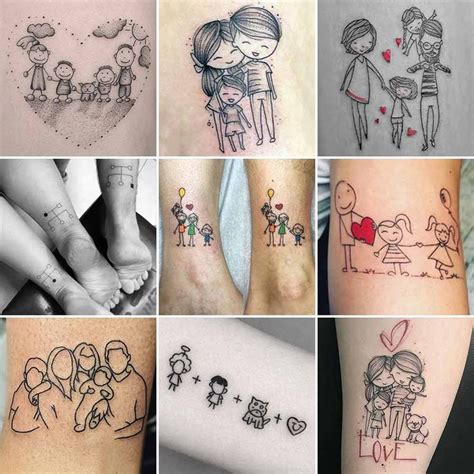 Tatuaggio famiglia stilizzata elefanti