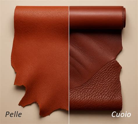 infografica che mostra le differenze di texture tra pelle, camoscio e tessuto