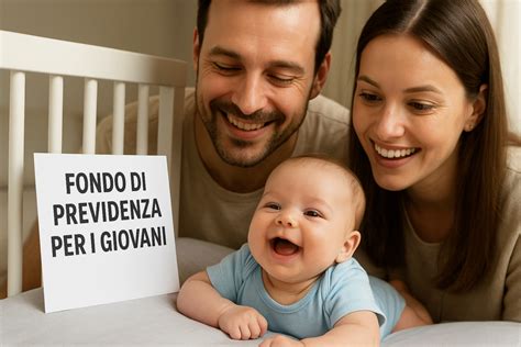 Famiglia felice con neonato e previdenza complementare