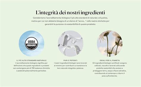 Infografica che mostra i benefici degli ingredienti naturali presenti nel prodotto