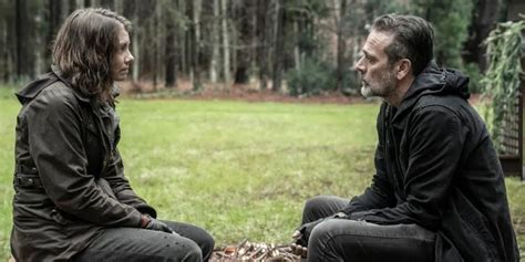 Maggie e Negan nel loro primo confronto dopo la morte di Glenn