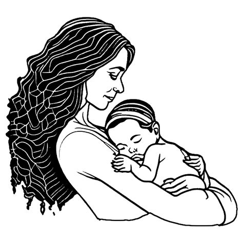 illustrazione simbolica di una madre con neonato nel contesto cittadino di Vicenza