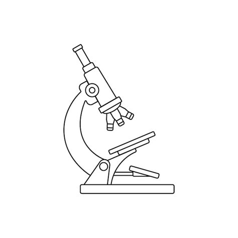 rappresentazione stilizzata di un microscopio in laboratorio