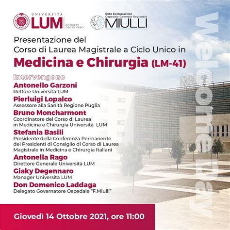 Veduta panoramica dell'Ospedale Generale Regionale F. Miulli