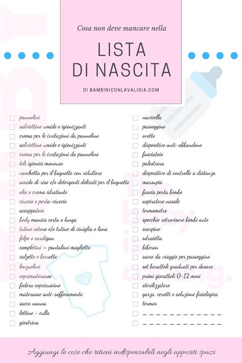 infografica sui prodotti essenziali da inserire nella borsa dell'ospedale