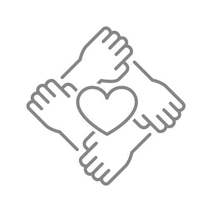 Simbolo di solidarietà e donazione