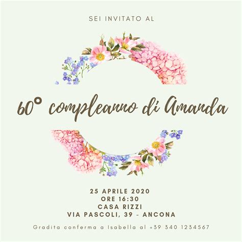 Inviti di compleanno per adulti con design elegante