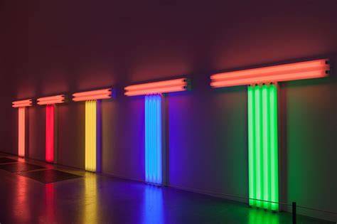 Opere di Dan Flavin al neon