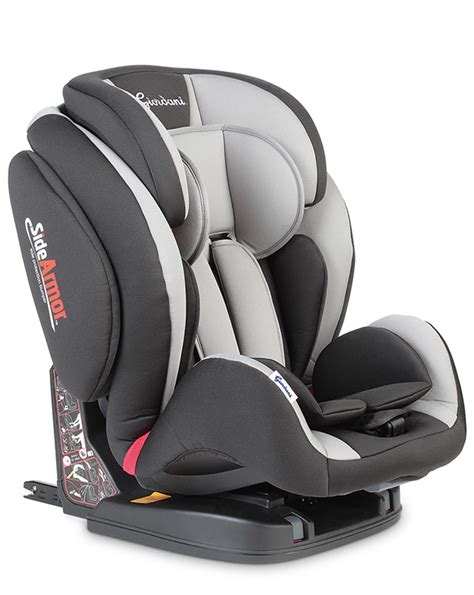 Seggiolino Giordani Evolution 1/2/3 Isofix con dettagli sulle sue caratteristiche principali e dimensioni