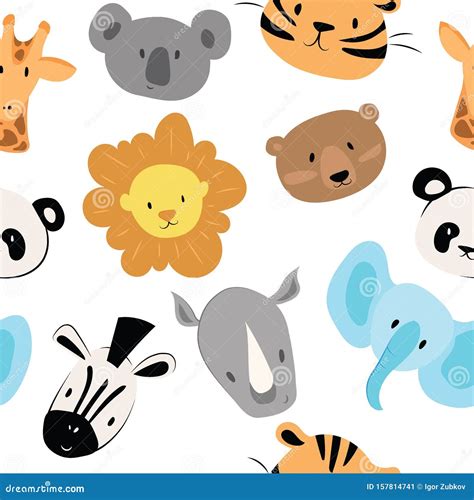 Illustrazione di animali stilizzati su lenzuola per bambini