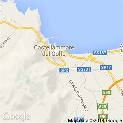 Mappa di Castellammare del Golfo e della Sicilia occidentale