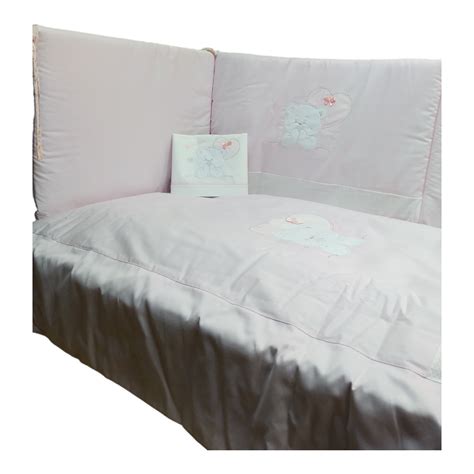 set culla con lenzuola e paracolpi