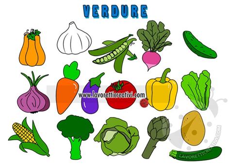 Verdure colorate per bambini