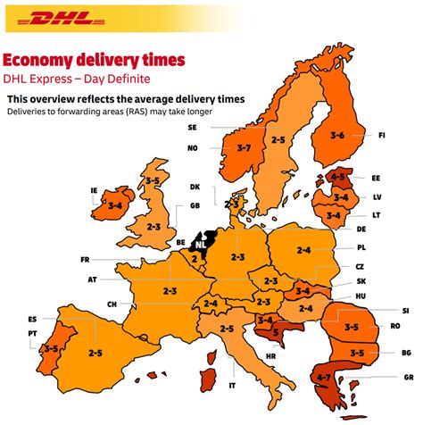 Shipping and delivery map of Europe