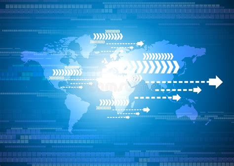 mappa europa con frecce di trasferimento dati