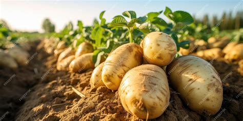 Campo di patate in fase di crescita