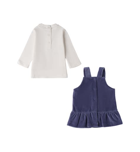 Set di abiti coordinati e salopette per neonata