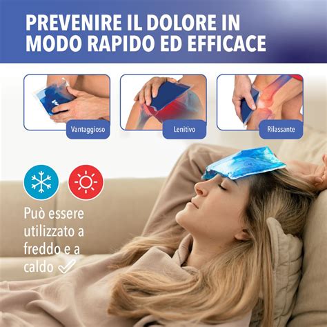 Donna riposo con impacco caldo