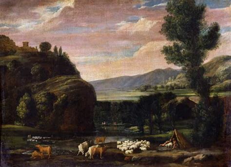 paesaggio rurale dell'antica Roma con greggi al pascolo