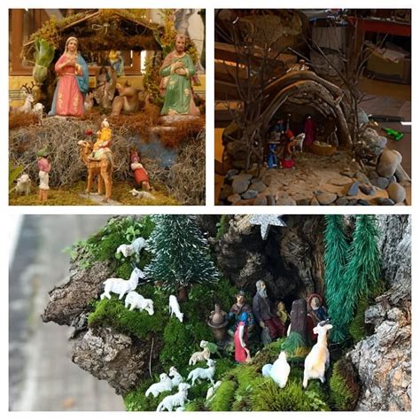 Presepe natalizio con statuine in argilla