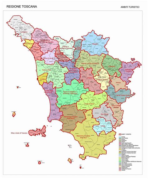 Mappa delle sedi Fater in Toscana