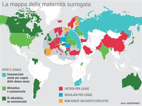 infografica che schematizza il processo di riconoscimento legale dei nati da maternità surrogata in Italia