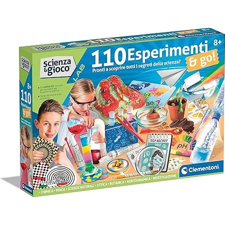 Bambina che utilizza un kit per esperimenti scientifici in sicurezza