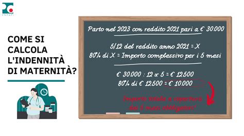 Diagramma sul calcolo dell'indennità di maternità nel lavoro intermittente