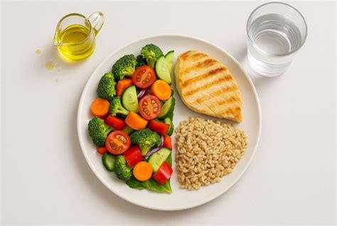 schema grafico del piatto sano per una madre in allattamento