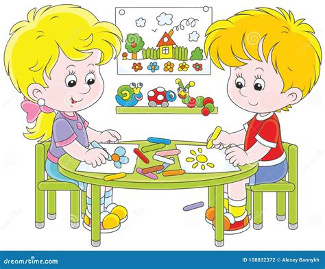 Tavolozza di colori con bambini che disegnano