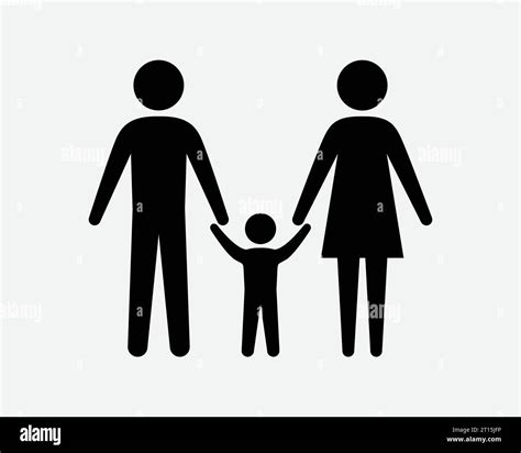 Simbolo di una famiglia con un bambino