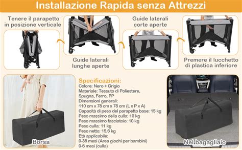 Materassino per lettino da viaggio per bambini
