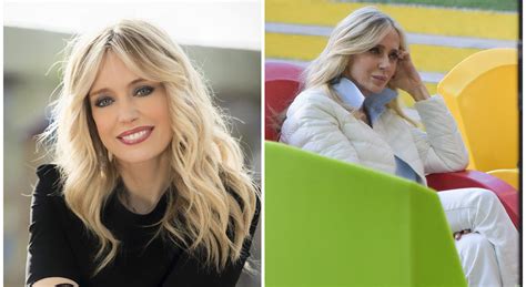 Brigitta Boccoli durante una ripresa televisiva