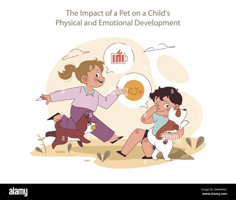 Illustrazione del legame tra bambino e animale domestico
