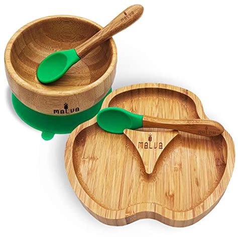 set di stoviglie ecologiche in bambù e bioplastica per bambini