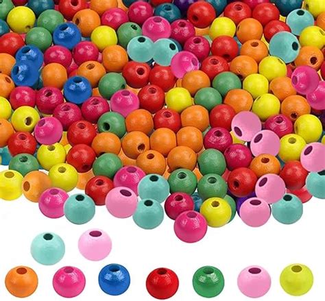 set di perline in legno colorate e componenti per catenelle porta ciuccio