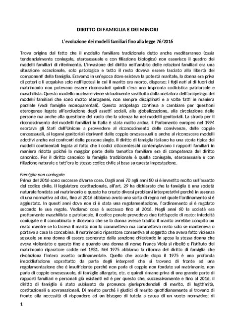 Evoluzione dei modelli familiari e genitoriali