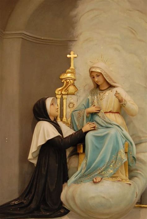 Santa Caterina Labouré riceve le apparizioni della Vergine Maria