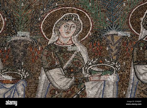 mosaico antico martire cristiana