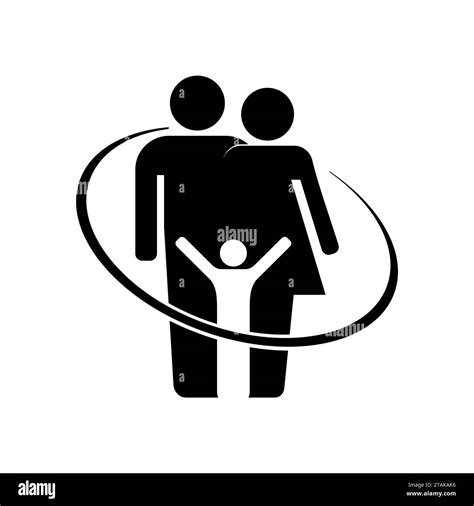 Icona di famiglia con genitore e bambino