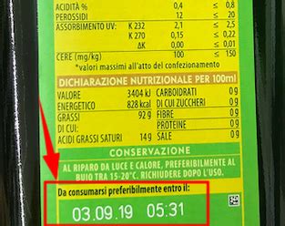 Esempio etichetta data scadenza seggiolino