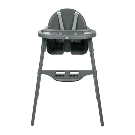 Seggiolone Bebeconfort Meely in colorazione dark grey visto di profilo
