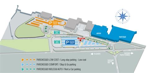 Mappa Aeroporto Alghero e Parcheggi Circostanti