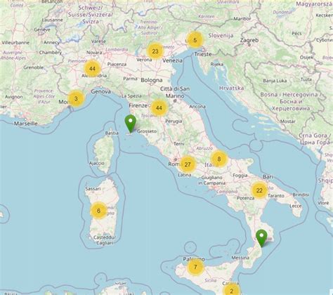 Mappa dei centri PMA pubblici e accreditati nel Lazio