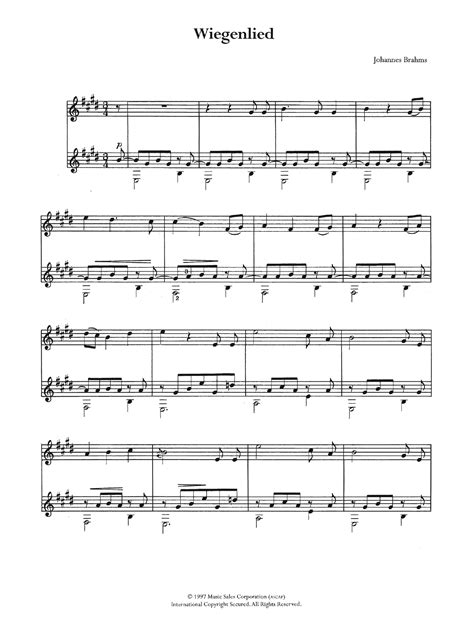 Spartito Wiegenlied Brahms
